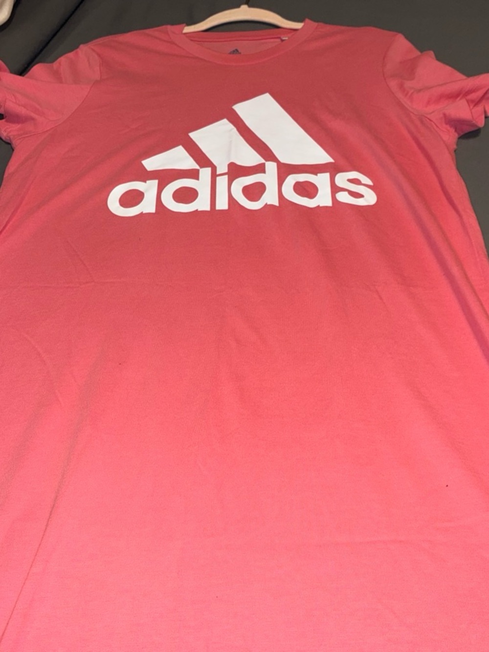 adidas Women’s Coral Pink Logo Short Sleeve Tee